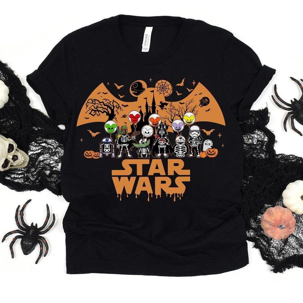 Skeletons Halloween Characters Group Star Wars Vuitino Shirt Skeletons Halloween Characters Group Star Wars Vuitino Shirt